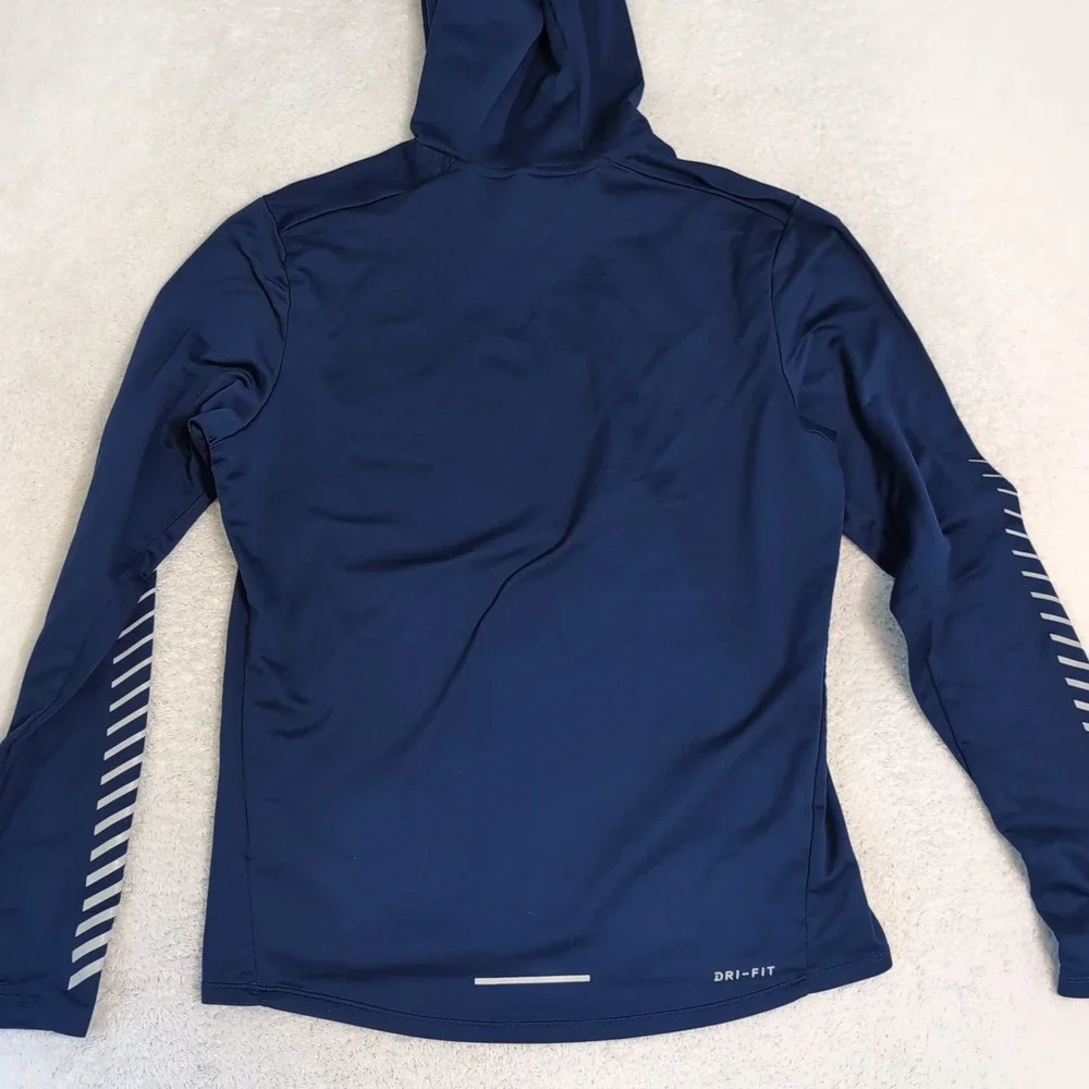 Nike Running Dri Fit‎ Hoodie Men's Sm Blue Hoodie Swoosh Casual Mens Light